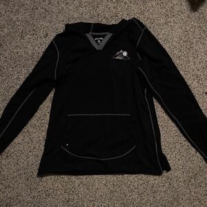 Black Long Sleeve Hoodie with Colorado Rockies  Logo